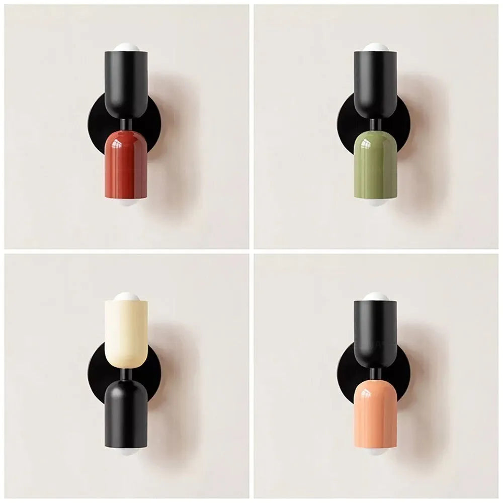 Nordic LED Wall Lamps Modern Minimalist Cream Double Head Lights Home decore Mounted