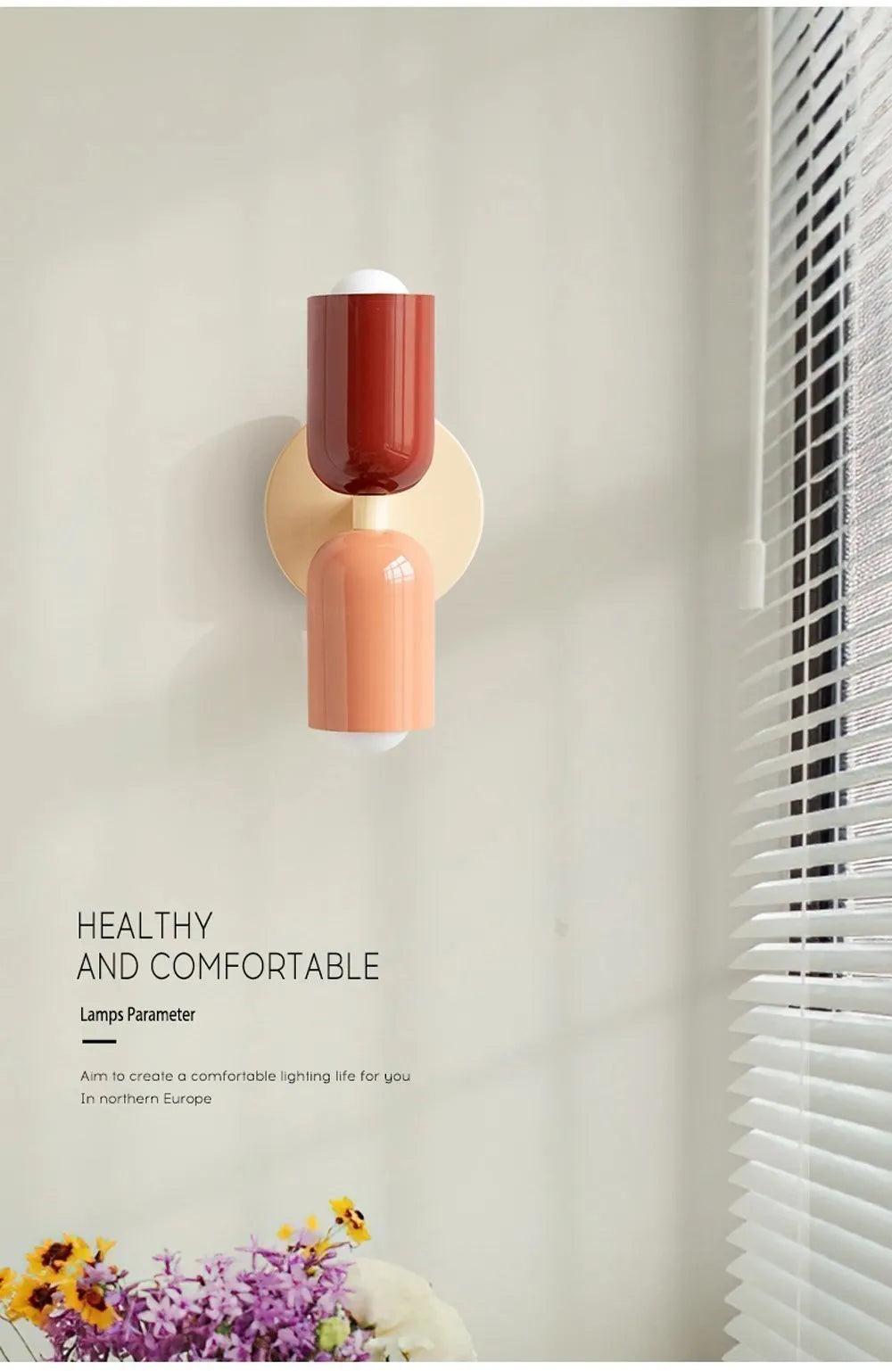 Nordic LED Wall Lamps Modern Minimalist Cream Double Head Lights Home decore Mounted