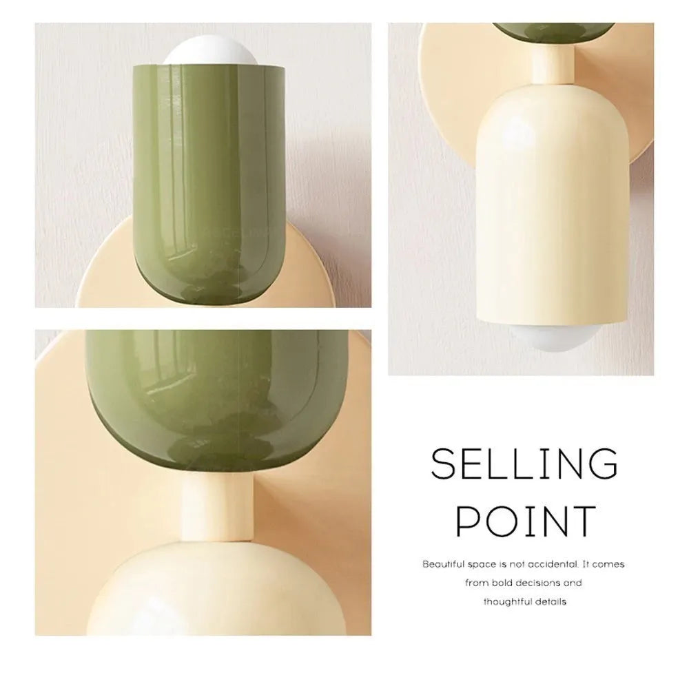 Nordic LED Wall Lamps Modern Minimalist Cream Double Head Lights Home decore Mounted